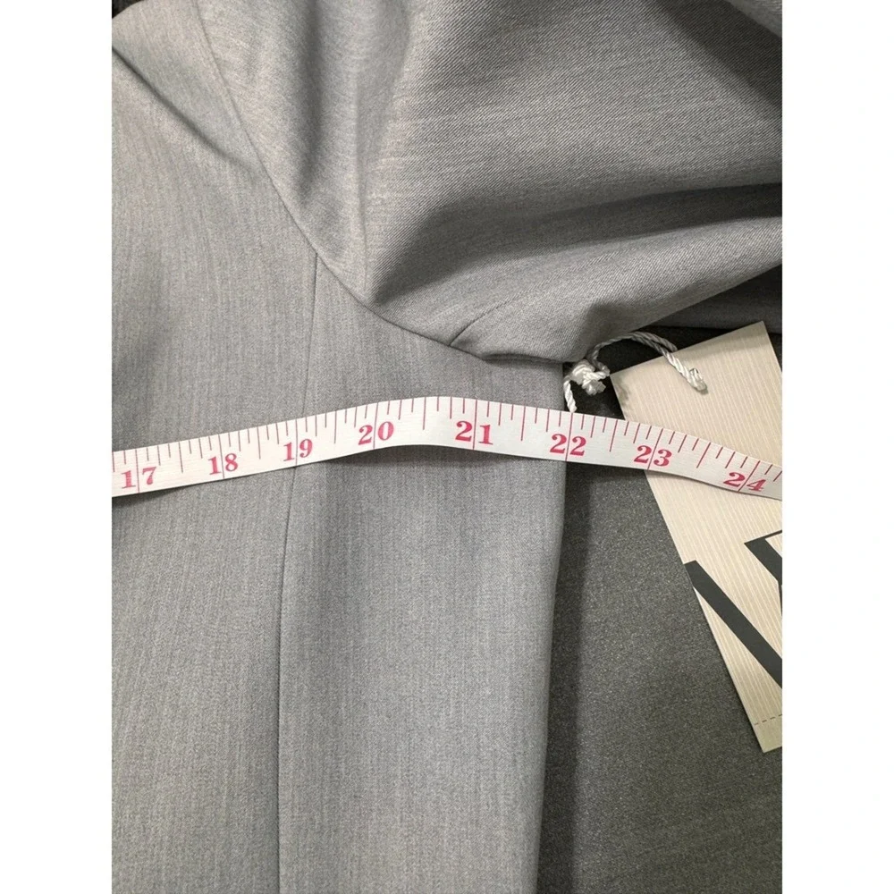 Worthington‎ Blazer Women's 14 Gray Double Breasted Blaze Long Office NWT